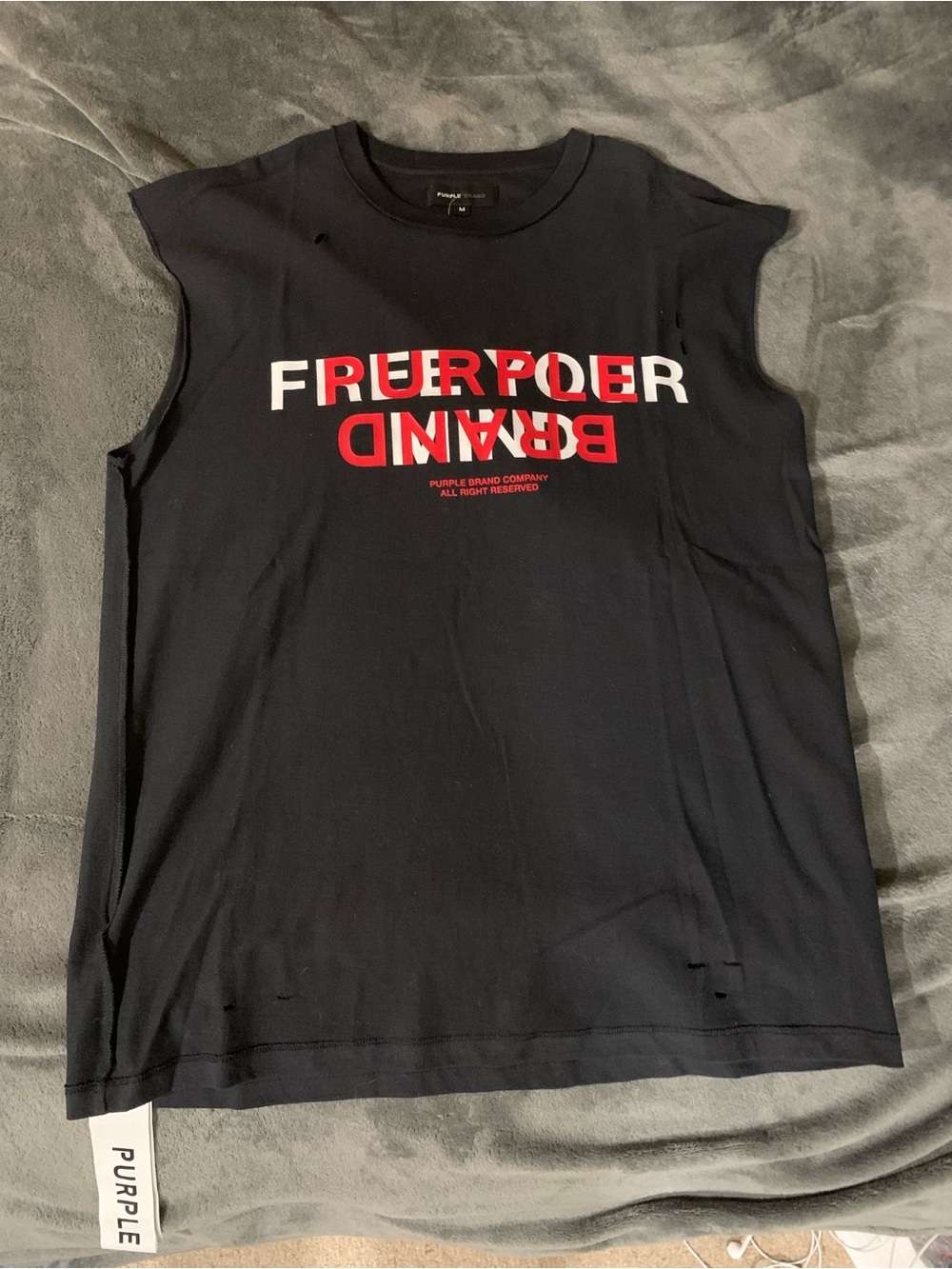 Purple Brand “rockstar” muscle tank top
